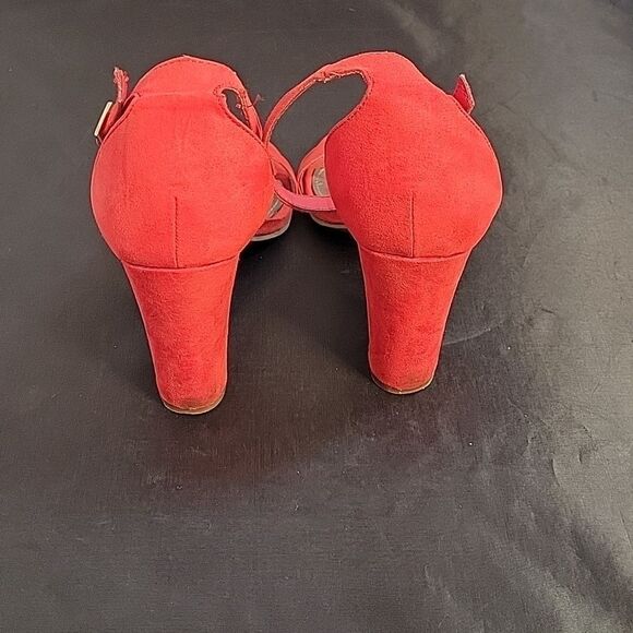 WORTHINGTON FAUX SUEDE OPEN TOE ANKLE STRAP WOMEN"S SANDAL - Picture 6 of 12